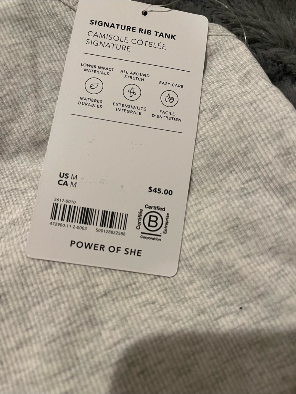 NWT Athleta Light Gray Heather Signature Rib Tank - Picture 11 of 14